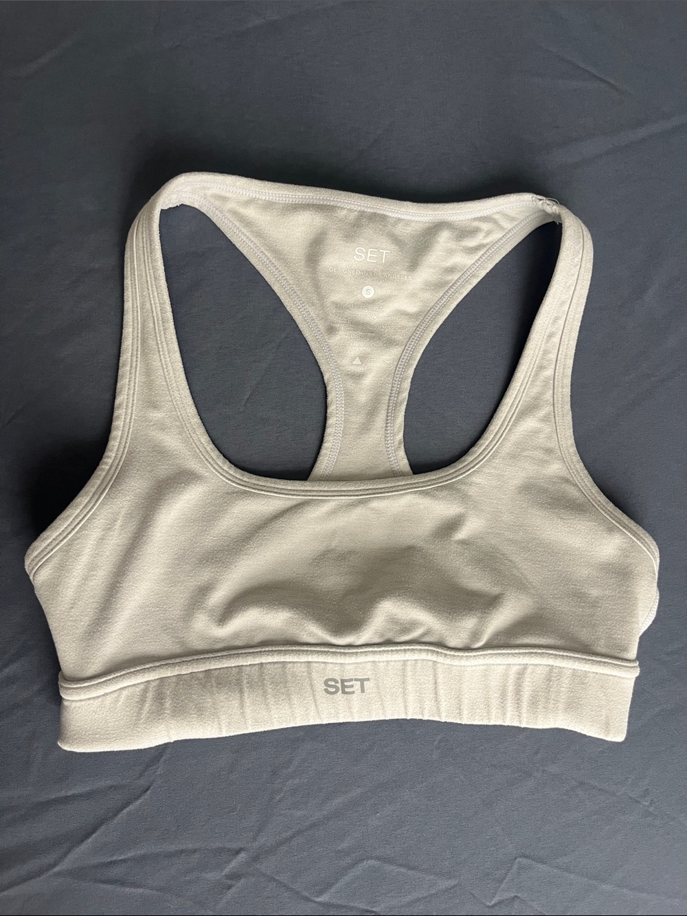 SET Active Racerback Sports Bra in Light Gray
